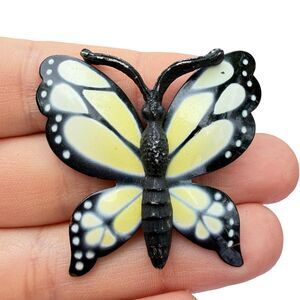 Vintage Enamel Monarch Butterfly Pin